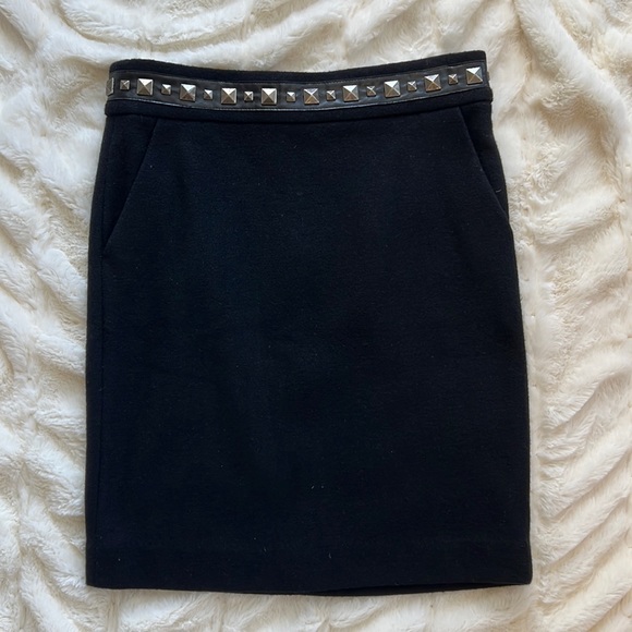 Tory Burch Studded Wool Pencil Skirt - Picture 3 of 7